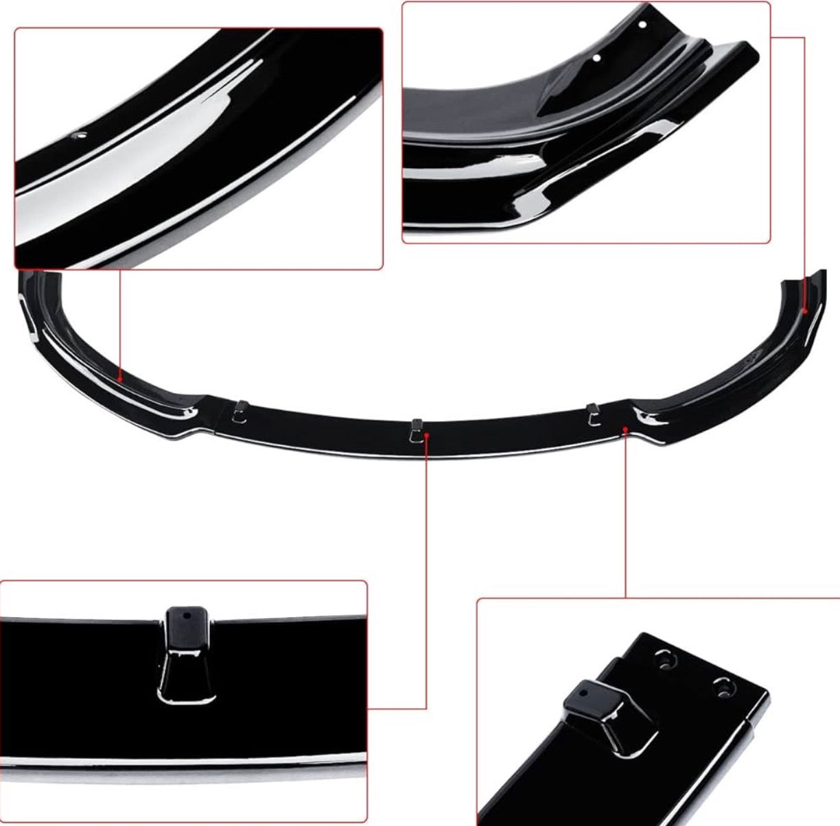 BMW F32 4 Series 2014 2015 2016 Base Non M Sport Front Bumper Lip Splitter Gloss Black 3PCS ABS Onecarworld
