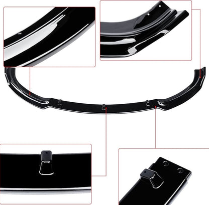 BMW F32 4 Series 2014 2015 2016 Base Non M Sport Front Bumper Lip Splitter Gloss Black 3PCS ABS Onecarworld