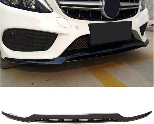 W205 C43 AMG Sport 2015-2018 Front Bumper Lip Splitter Kit PP Material Gloss Black One Piece Lip Onecarworld
