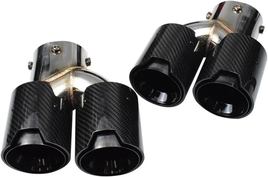 BMW M340i G20 G21 G22 G23 M440i G42 M240i Muffler Tailpipe Exhaust System Carbon Fiber Style Exhaust Tip Quad Style Compatible Onecarworld