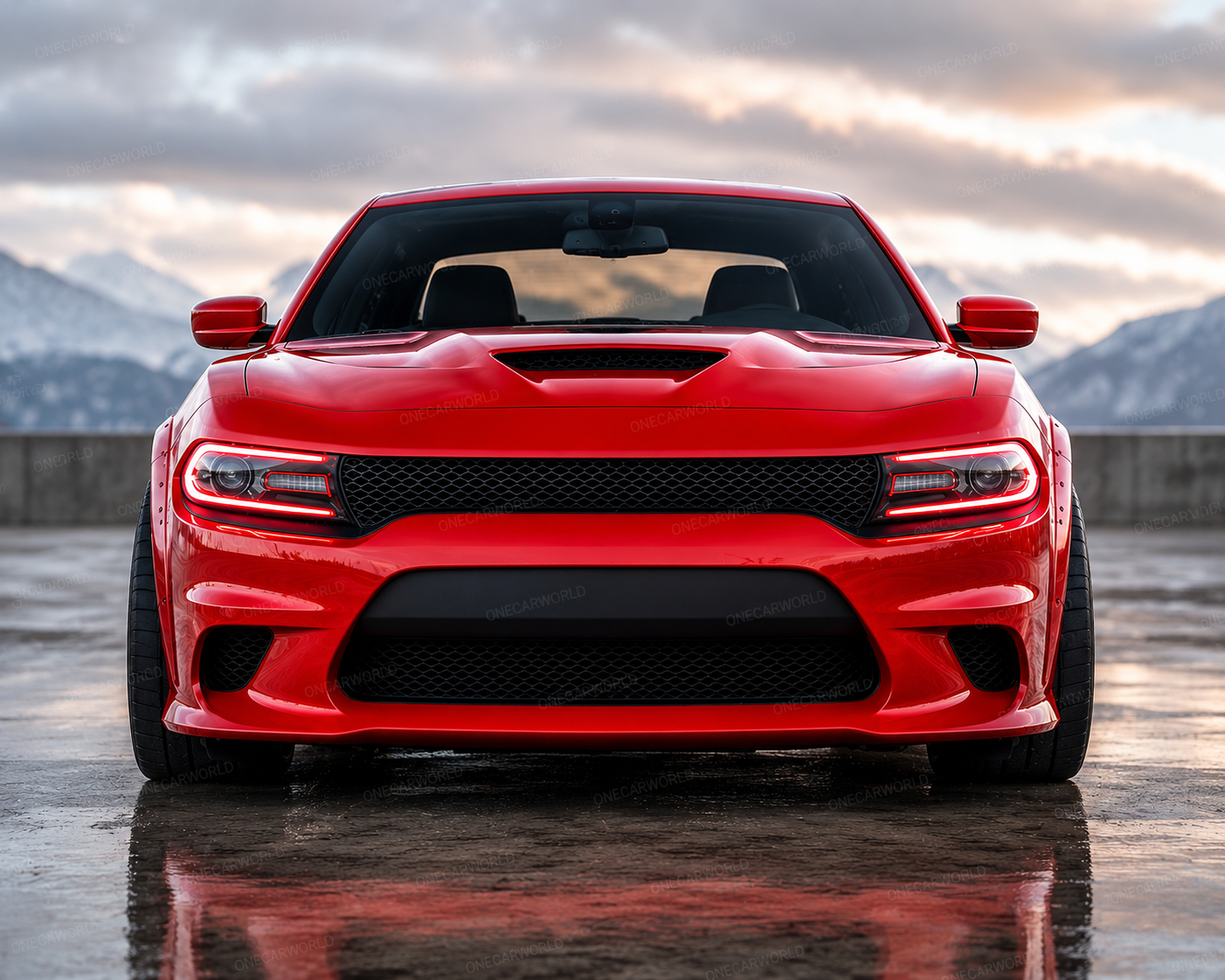 Dodge Charger Front Bumper 2015-2023 SRT Style Conversion Kit Unpainted PP Without Fog Lamp Option Onecarworld