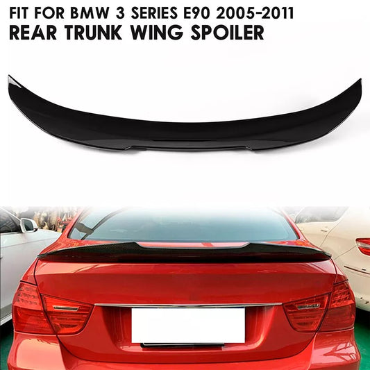 BMW E90 3-Series M3 PSM High kick Spoiler Wing Fit 05-12 Style Gloss Back Rear