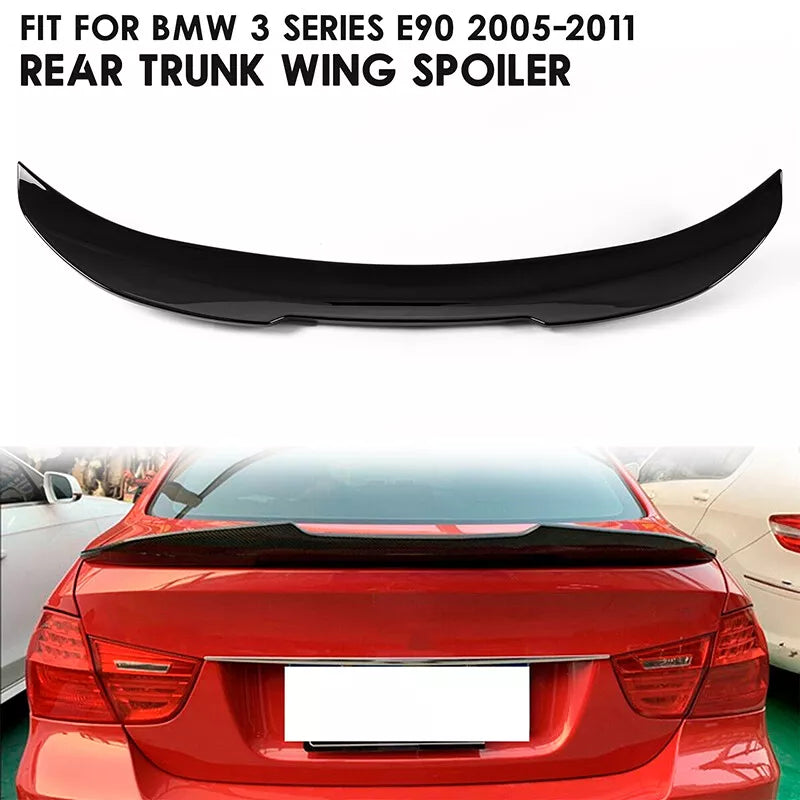 BMW E90 3-Series M3 PSM High kick Spoiler Wing Fit 05-12 Style Gloss Back Rear