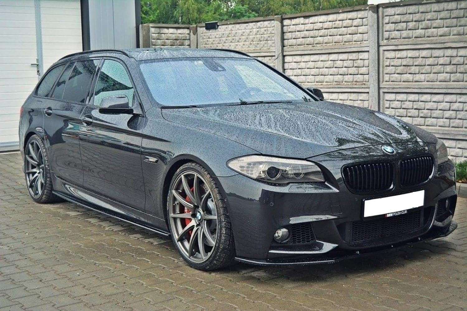 Side Skirts for 2011-2016 BMW 5 Series F10 F11 F18 | M Performance Style ABS Plastic Gloss Black Extension - ONECARWORLD