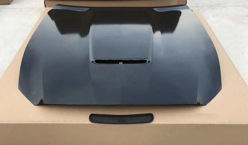 15-17 Mustang GT350 Style Aluminum Hood (Fits All 15-17 Models) Direct Fit & Includes Plastic Grille Insert - ONECARWORLD