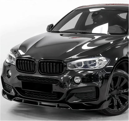 BMW X6 F16 2014–2018 Front Lip Splitter One Piece Lip Gloss Black Onecarworld