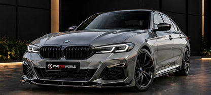 BMW 5 Series G30 Facelift 2020+ M-Pack Front Bumper Lip Splitter Spoiler M Sport Onecarworld