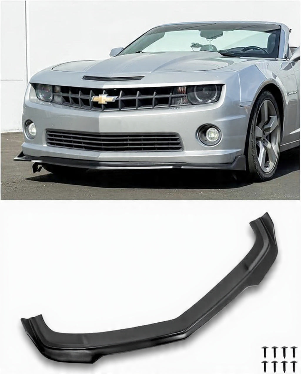 Chevrolet Camaro 2010–2013| Performance Package Style Front Bumper Lip | Gloss Black