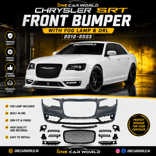 Chrysler 300 SRT 2012-2023 Style Front Bumper Conversion Unpainted PP With Fog Lights & DRL Onecarworld