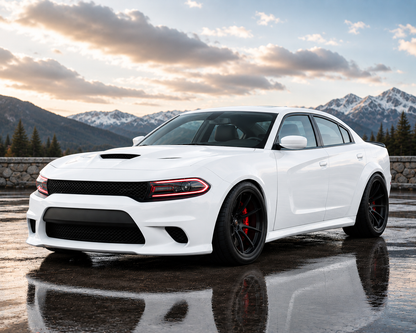 Dodge Charger Front Bumper 2015-2023 SRT Style Conversion Kit Unpainted PP Without Fog Lamp Option Onecarworld
