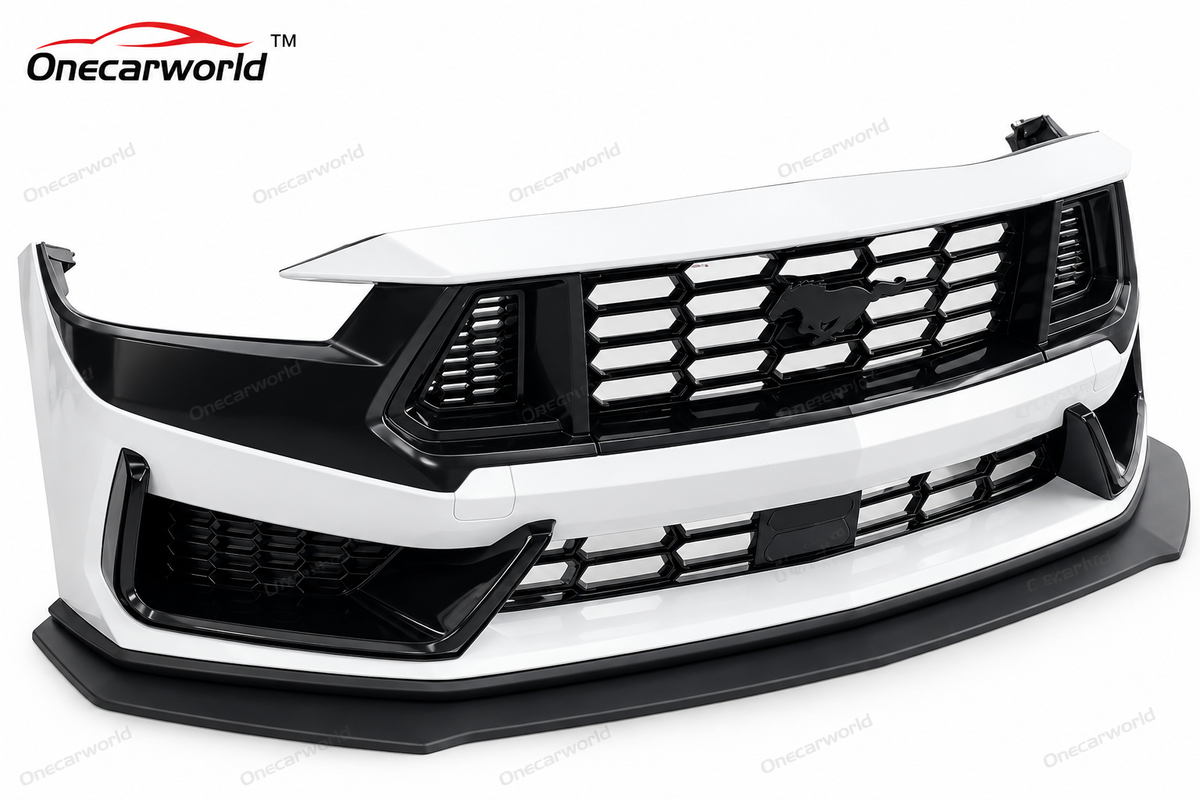 2024+ Ford Mustang Dark Horse Style Front Bumper Conversion – LED Grille Onecarworld