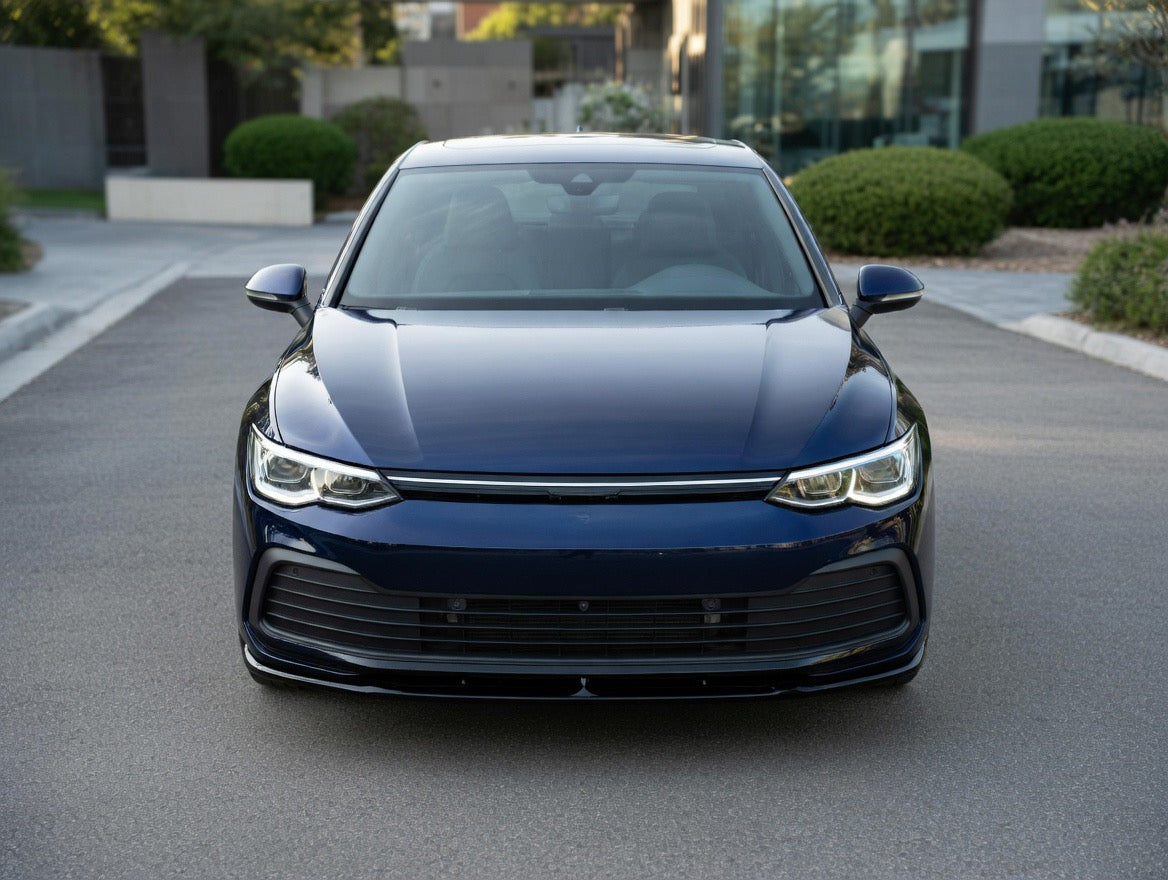 Volkswagen Golf MK8 GTI / GTD / GTE / R-Line 2020-2024 Front Splitter V4 Glossy Black Onecarworld