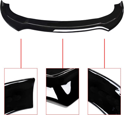 Dodge Charger Front Lip for 2015-2023 SRT, V3 Style Gloss Black PP Front Bumper Lip