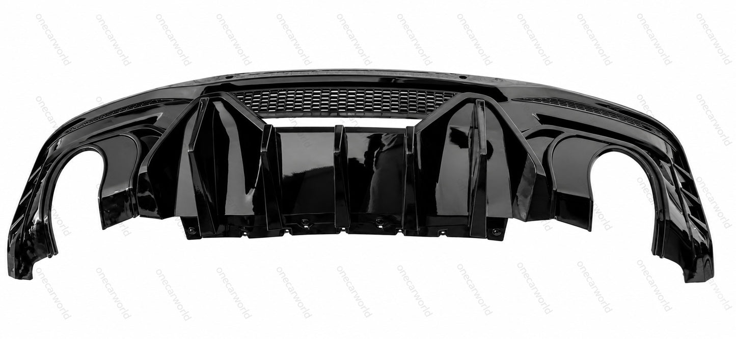 Mustang 2024+ Dark Horse Style Rear Diffuser | Glossy Black | For EcoBoost & GT | OneCarWorld
