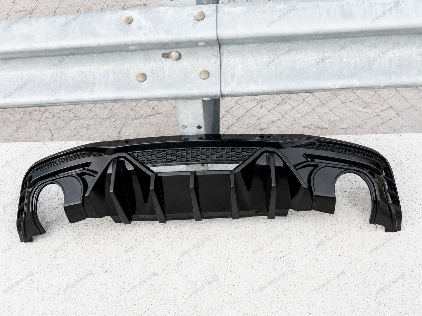 Mustang 2024+ Dark Horse Style Rear Diffuser | Glossy Black | For EcoBoost & GT | OneCarWorld