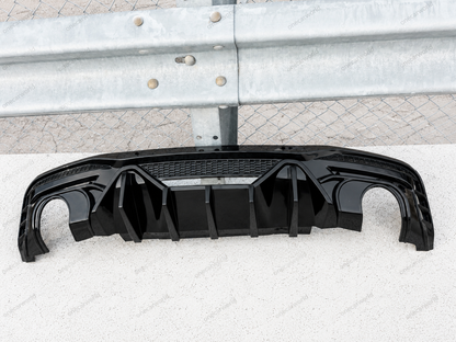 Mustang 2024+ Dark Horse Style Rear Diffuser | Glossy Black | For EcoBoost & GT | OneCarWorld