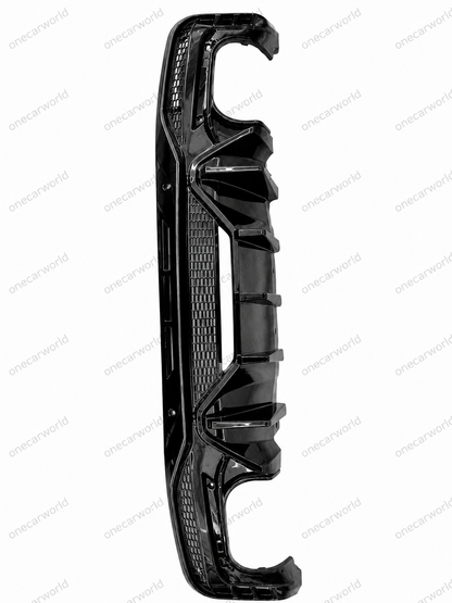 Mustang 2024+ Dark Horse Style Rear Diffuser | Glossy Black | Dual Outlet | For EcoBoost & GT | OneCarWorld