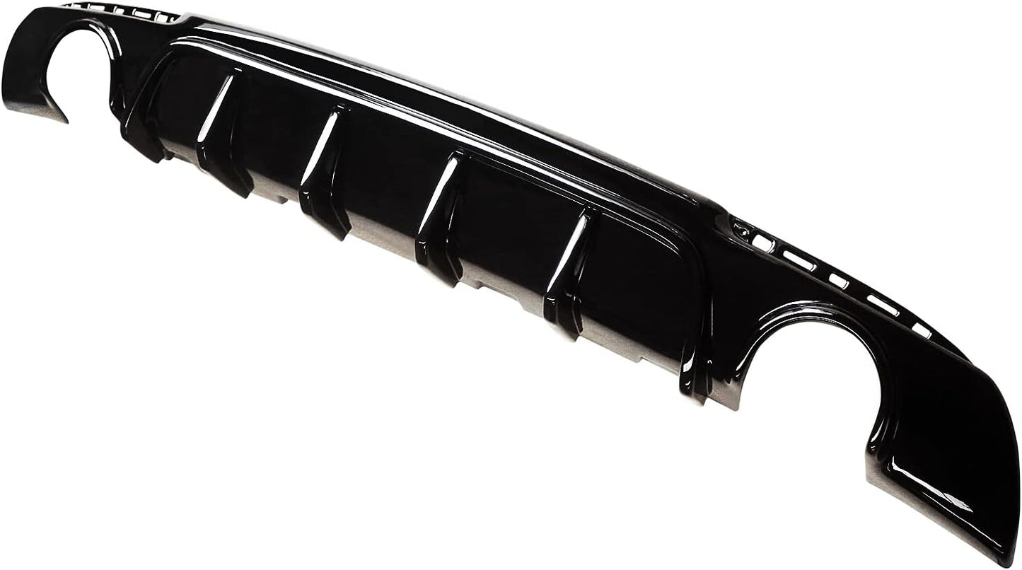 Chrysler 300C SRT Bumper Rear Diffuser fits for 2016-2023, Shark Fin Style Gloss Black Rear Lower Bumper Lip