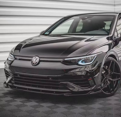 Volkswagen Golf MK8 2020+ Front Lip Glossy Black Onecarworld