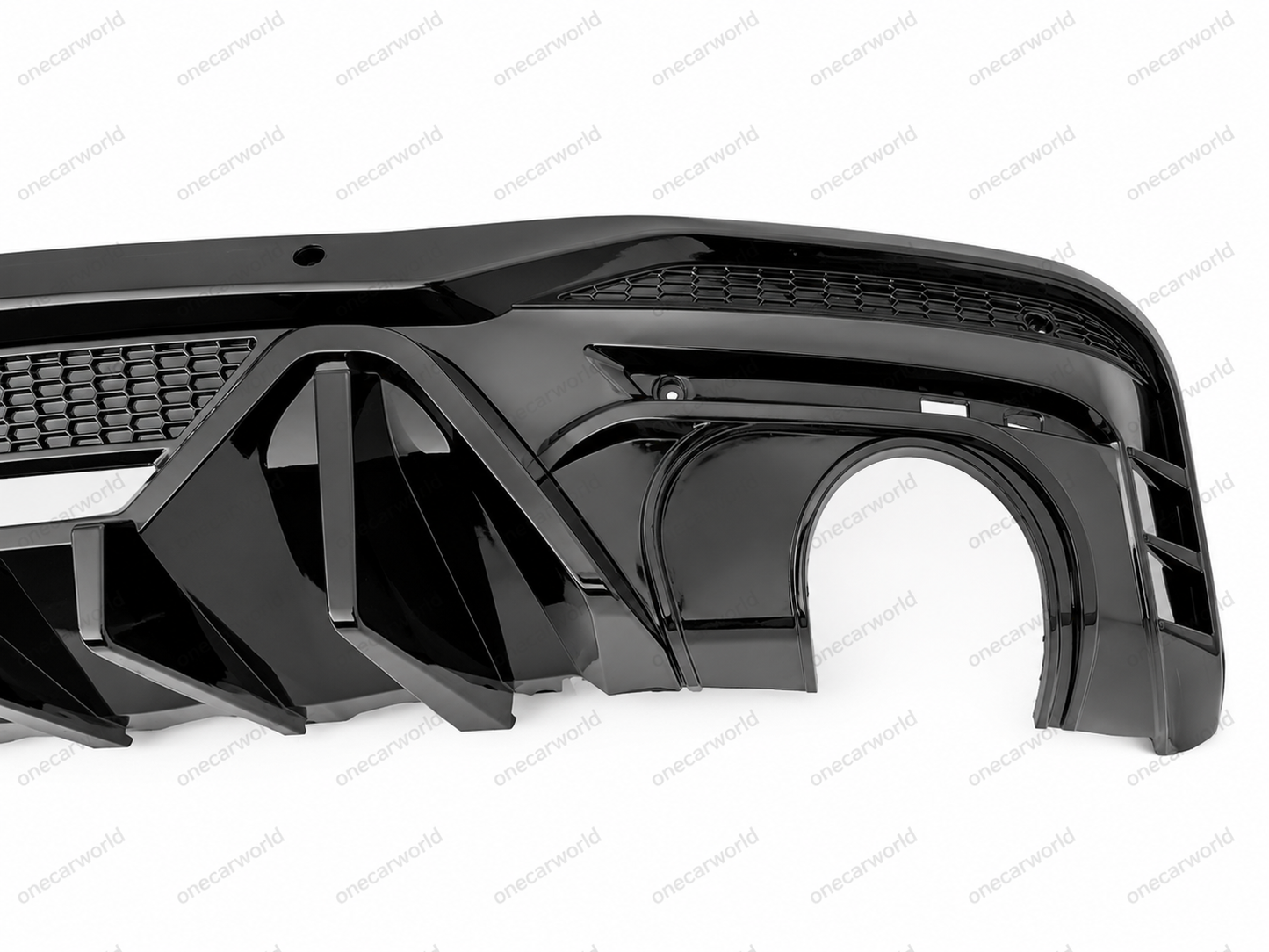 Mustang 2024+ Dark Horse Style Rear Diffuser | Glossy Black | For EcoBoost & GT | OneCarWorld