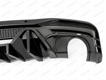 Mustang 2024+ Dark Horse Style Rear Diffuser | Glossy Black | For EcoBoost & GT | OneCarWorld