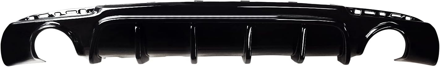 Chrysler 300C SRT Bumper Rear Diffuser fits for 2016-2023, Shark Fin Style Gloss Black Rear Lower Bumper Lip