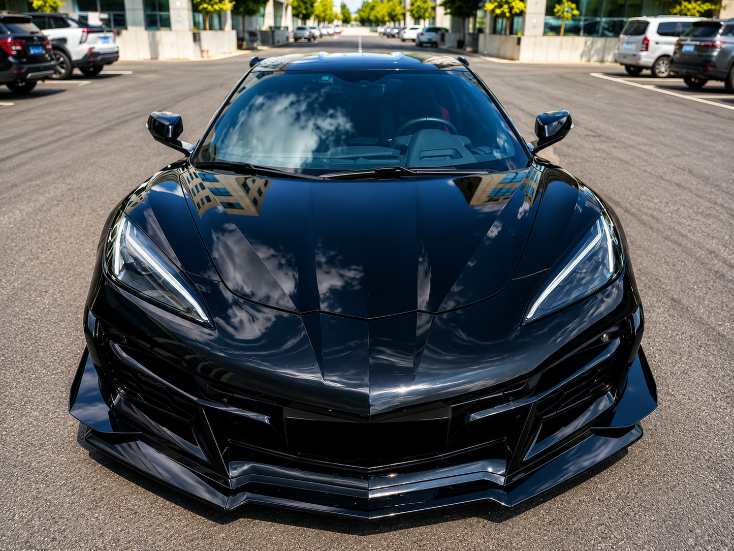 Chevrolet Corvette C8 Stingray Z06 Style Front Conversion Bumper Kit 2020-2026 Unpainted PP Onecarworld