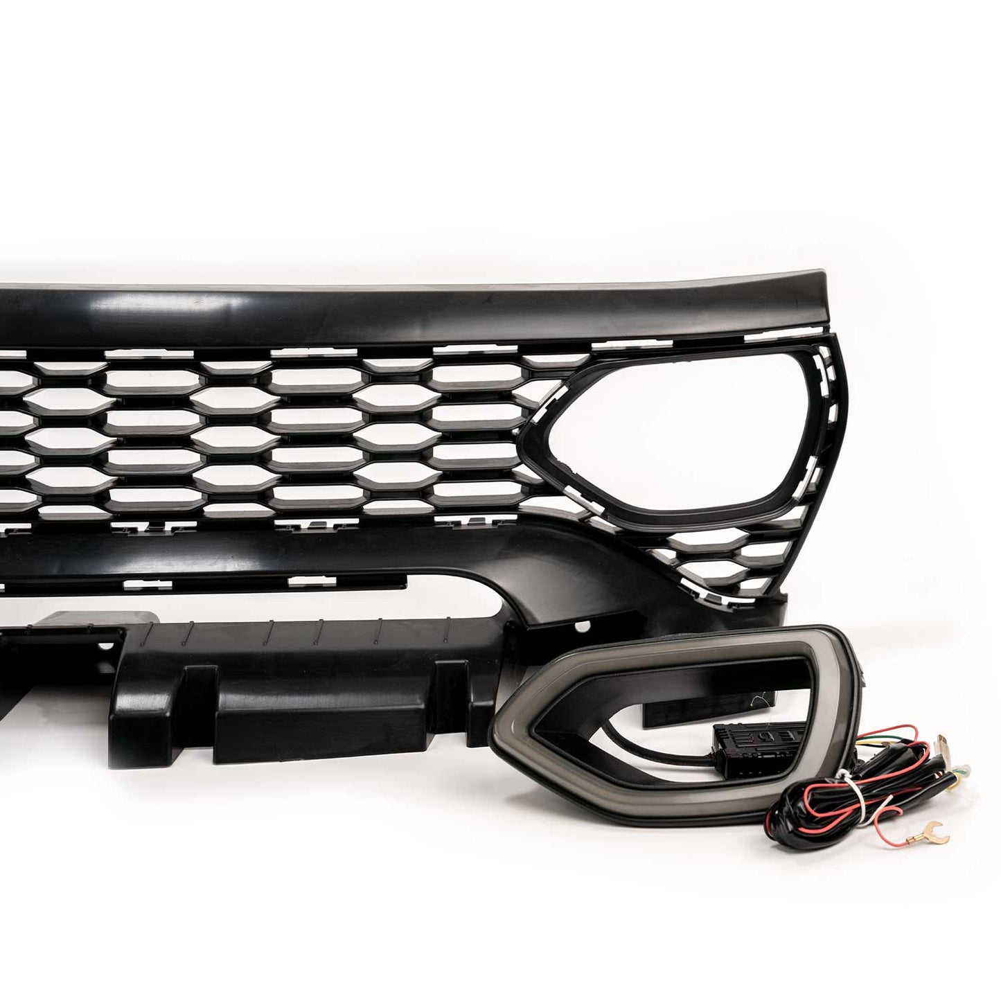 Dodge Charger Widebody Front Grille with LED Snorkel Lights & Legs 2015-2023 Gloss Black | Onecarworld