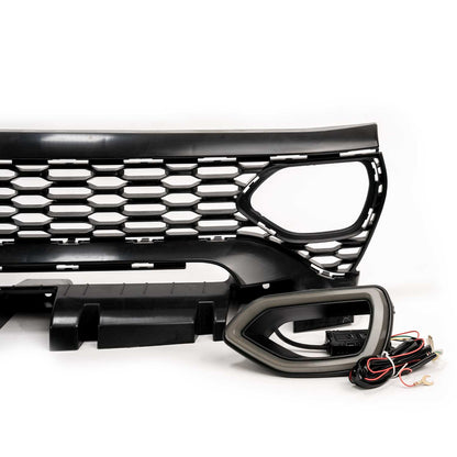 Dodge Charger Widebody Front Grille with LED Snorkel Lights & Legs 2015-2023 Gloss Black | Onecarworld