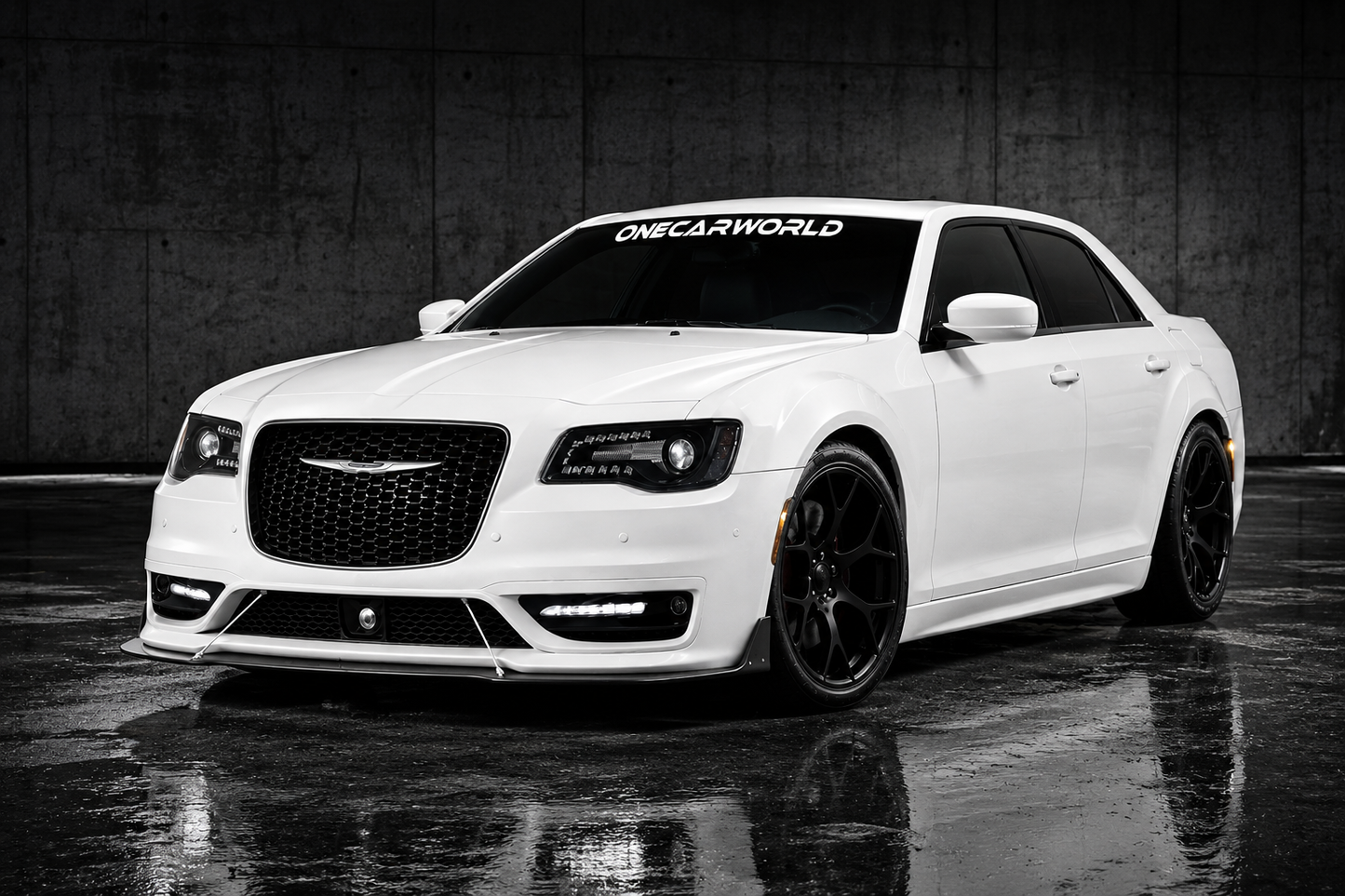 Chrysler 300 SRT 2012-2023 Style Front Bumper Conversion Unpainted PP With Fog Lights & DRL Onecarworld