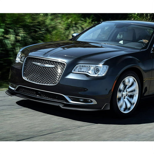 Front Lip for 2015-2023 Chrysler 300 300C 300S SRT Bumper,Gloss Black PP Bumper Spoiler Splitter 3pcs - ONECARWORLD