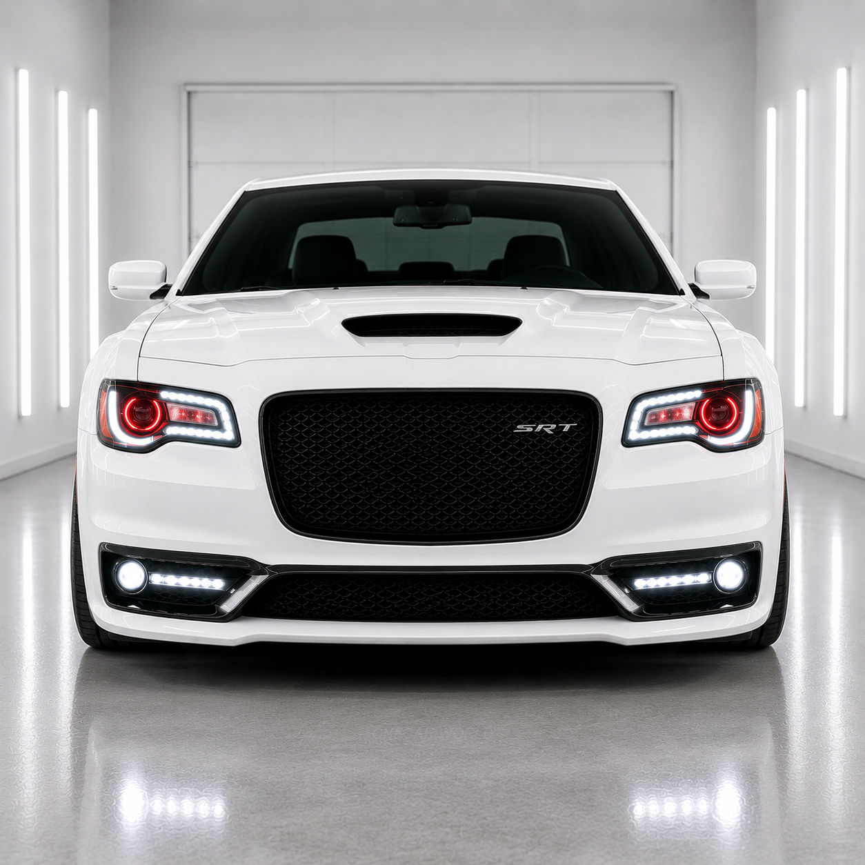 Chrysler 300 / 300C SRT Style Front Bumper Conversion Kit 2012-2023 Glossy Black | Onecarworld