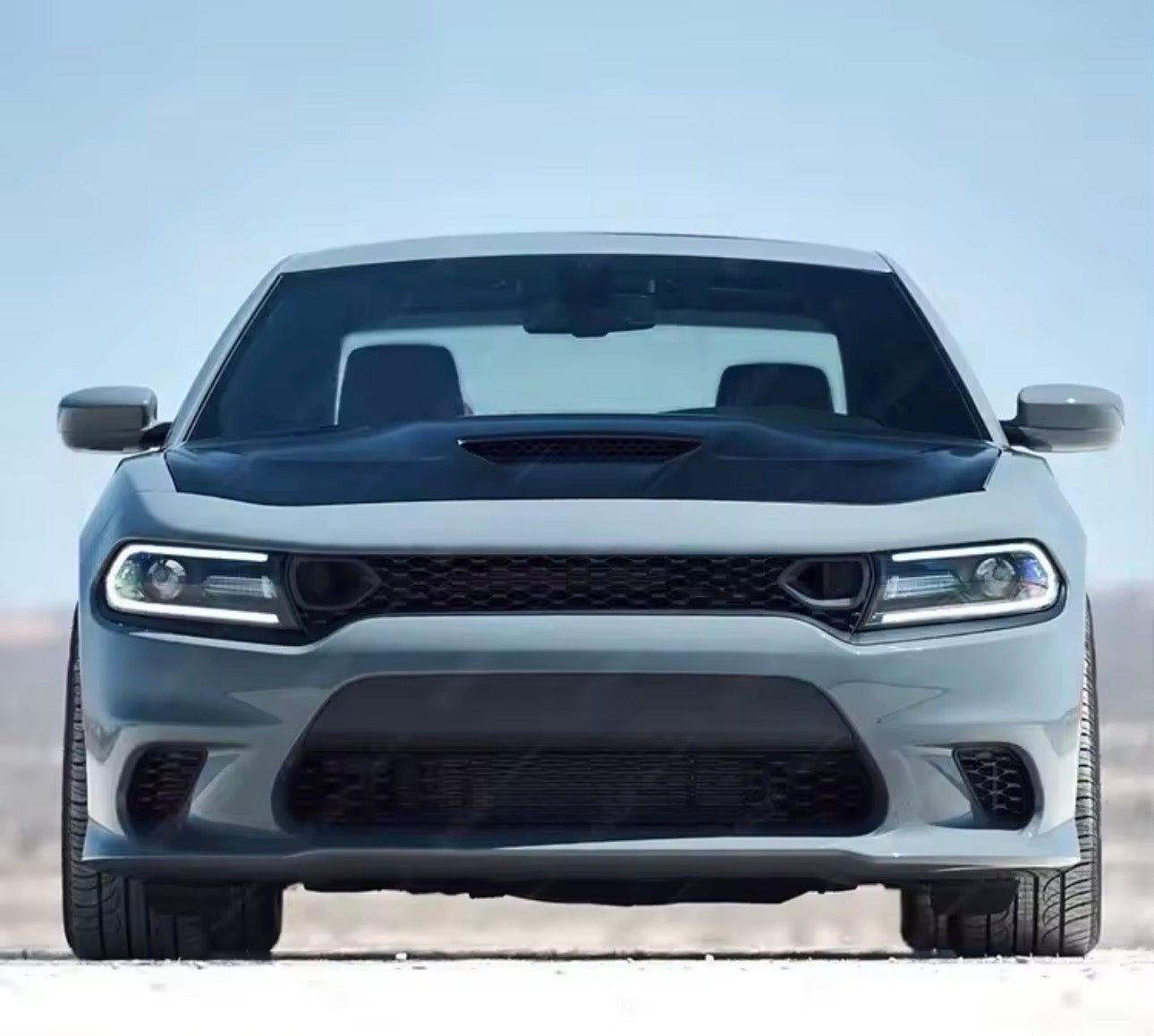 Dodge Charger Front Bumper Kit Hellcat Conversion 2015-2023 Without Fog Lamp Option Unpainted PP Onecarworld