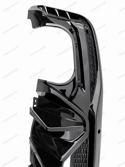 Mustang 2024+ Dark Horse Style Rear Diffuser | Glossy Black | Dual Outlet | For EcoBoost & GT | OneCarWorld