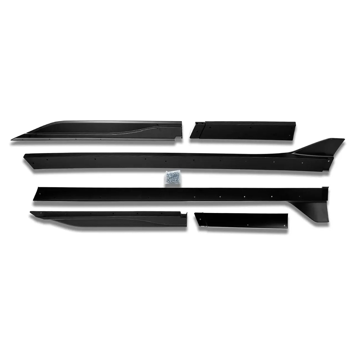 Ford Mustang GT500 Style 
2010-2014 Glossy Black Side Skirts  for all trims Onecarworld