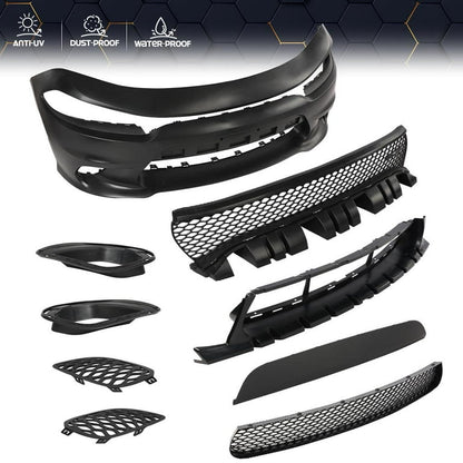 Dodge Charger Front Bumper 2015-2023 SRT Style Conversion Kit Unpainted PP Without Fog Lamp Option Onecarworld