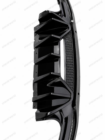 Mustang 2024+ Dark Horse Style Rear Diffuser | Glossy Black | Dual Outlet | For EcoBoost & GT | OneCarWorld
