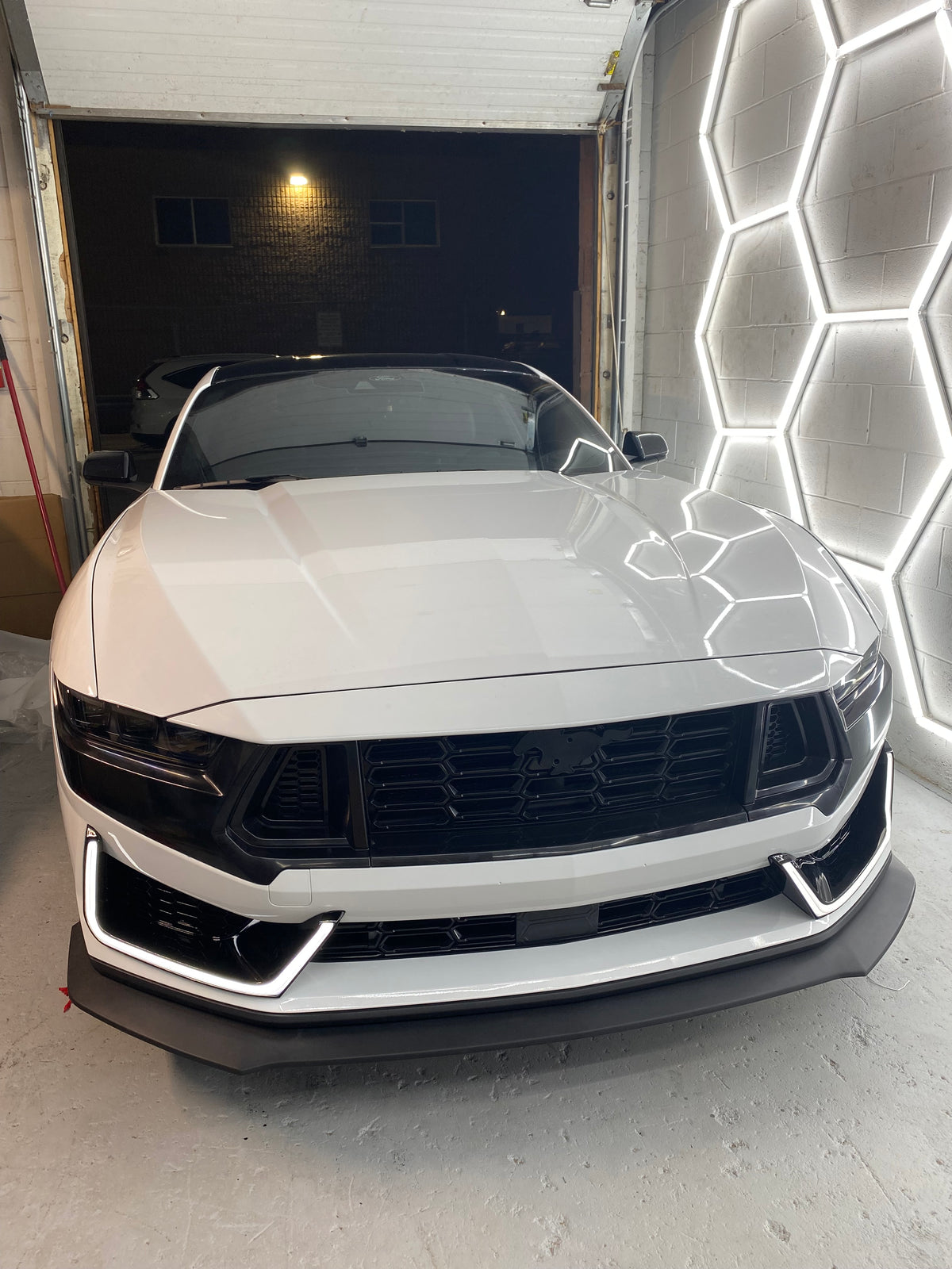 2024+ Ford Mustang Dark Horse Style Front Bumper Conversion – LED Grille Onecarworld