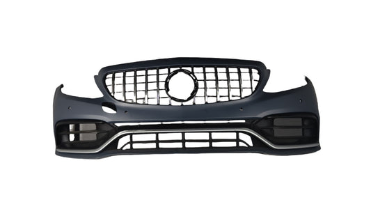 Conversion Front Bumper Kit For Mercedes-Benz W205 C-Class 2014–2020 | Upgrade to AMG C63/C63S Style