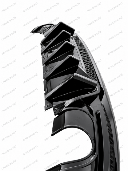 Mustang 2024+ Dark Horse Style Rear Diffuser | Glossy Black | For EcoBoost & GT | OneCarWorld