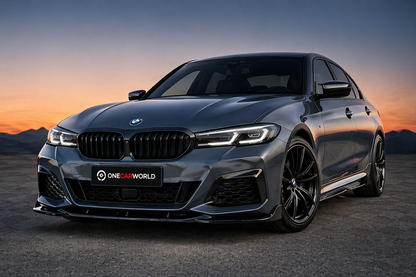 BMW 5 Series G30 Facelift 2020+ M-Pack Front Bumper Lip Splitter Spoiler M Sport Onecarworld