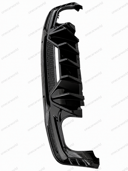 Mustang 2024+ Dark Horse Style Rear Diffuser | Glossy Black | Dual Outlet | For EcoBoost & GT | OneCarWorld