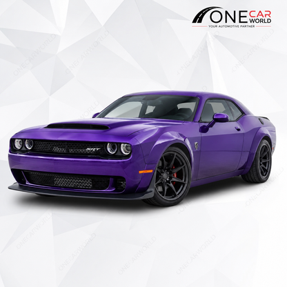 Dodge Challenger Demon Style Front Bumper with Lip, Fender Flares 2015-2023 | Polypropylene | Unpainted  Onecarworld