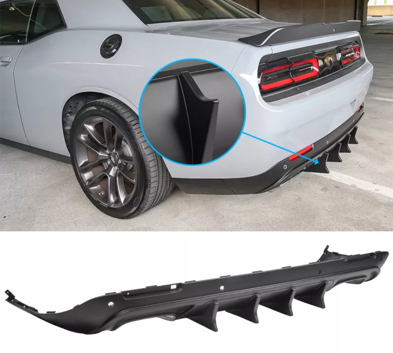 DODGE CHALLENGER GT STYLE REAR DIFFUSER 2015-2022 – ONECARWORLD