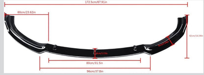 BMW F32 4 Series 2014 2015 2016 Base Non M Sport Front Bumper Lip Splitter Gloss Black 3PCS ABS Onecarworld