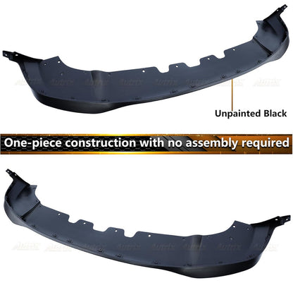 For 2021–2025 Dodge Durango SRT Style Front Bumper Lip (Unpainted) & Rear Diffuser (Gloss Black) Conversion Kit