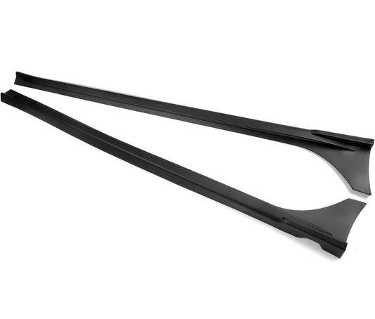 Side Skirts Compatible with 2022-2024 Honda Civic 11th Gen Sedan Hatchback 4-Door, Glossy Black PP Mugen Style Side Skirts Extension Rocker Panels Added on Bodykit 2PCS