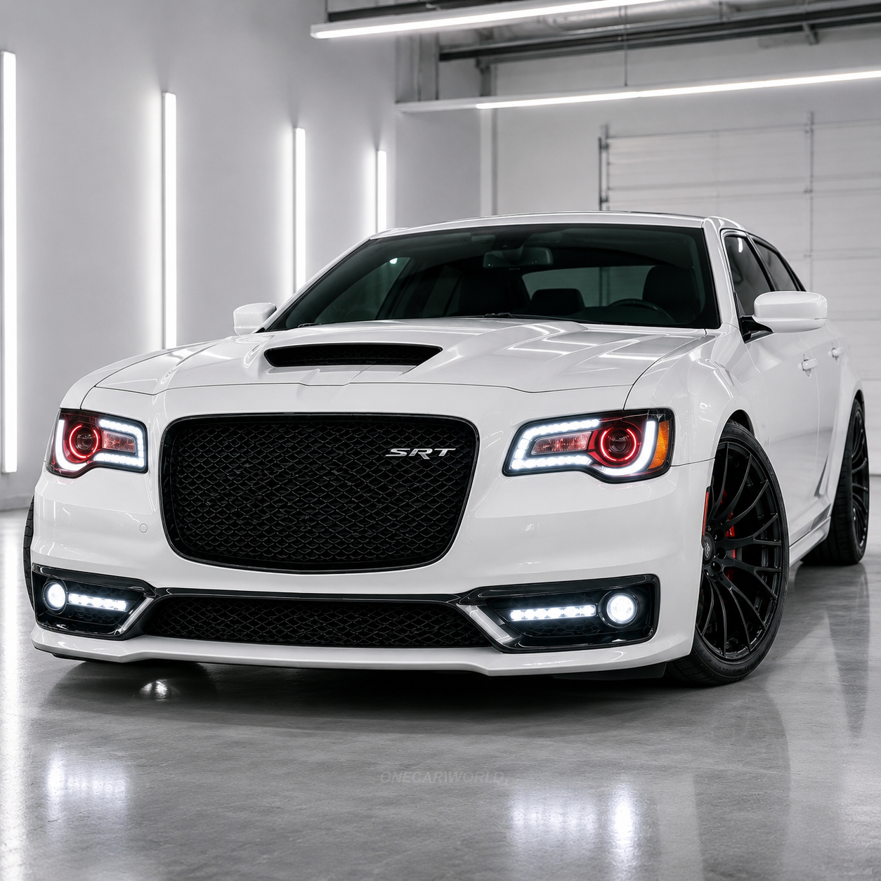 Chrysler 300 / 300C SRT Style Front Bumper Conversion Kit 2012-2023 Glossy Black | Onecarworld
