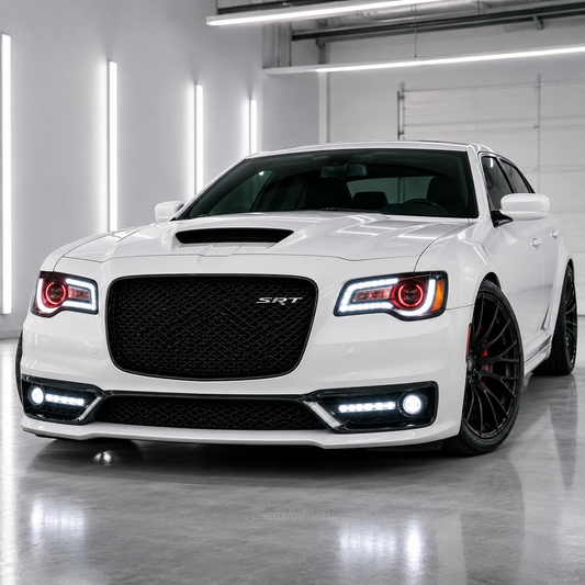 Chrysler 300 / 300C SRT Style Front Bumper Conversion Kit 2012-2023 Glossy Black | Onecarworld