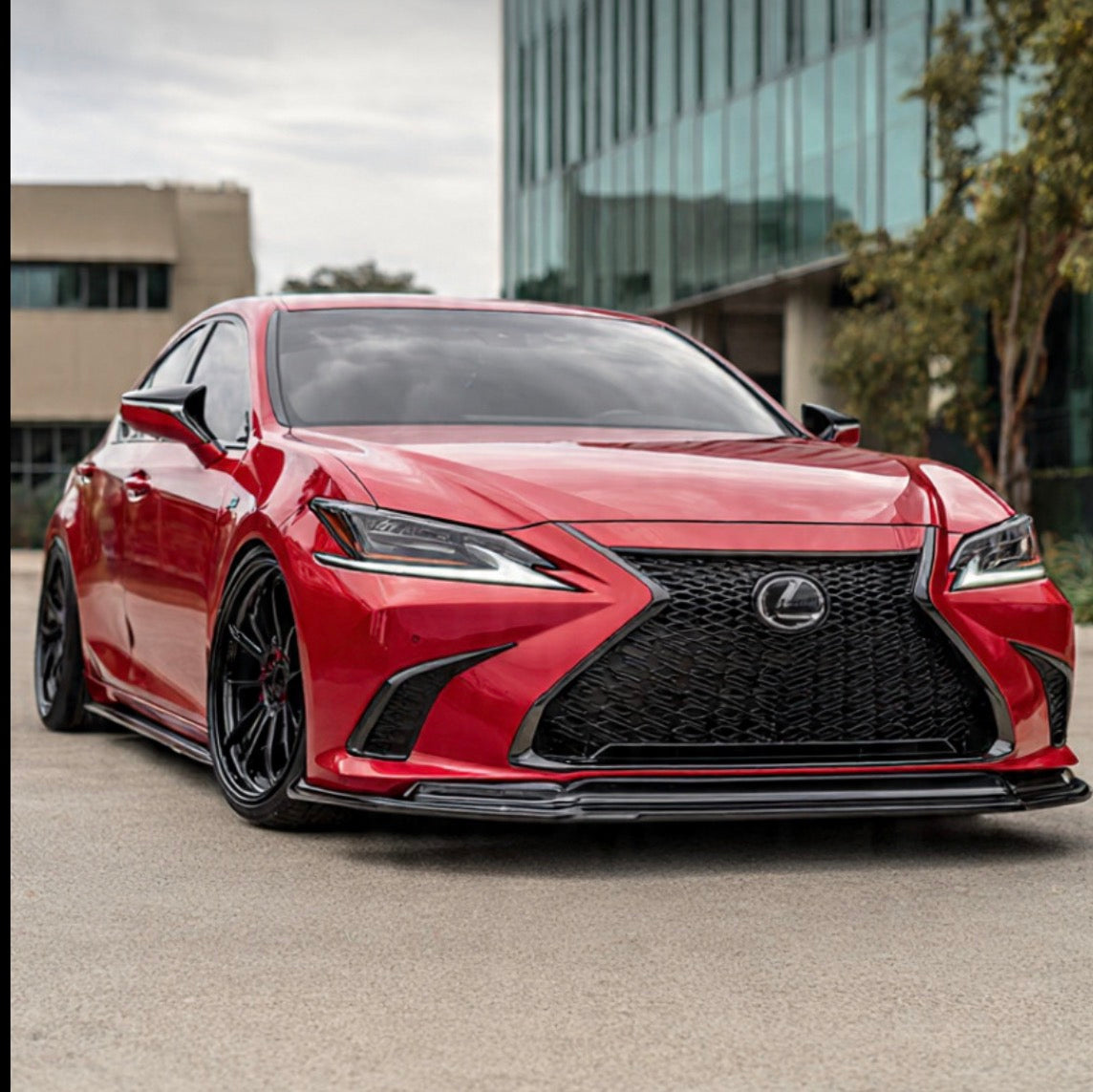 Lexus ES Series ES350 & ES300h 2016–2018 Base Model Front Splitter Spoiler Glossy Black Onecarworld